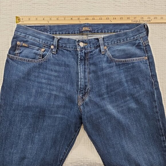 Ralph Lauren Polo Jeans Men's 36x30 Straight Leg Dark Wash Stretch Classic Fit - Picture 6 of 16